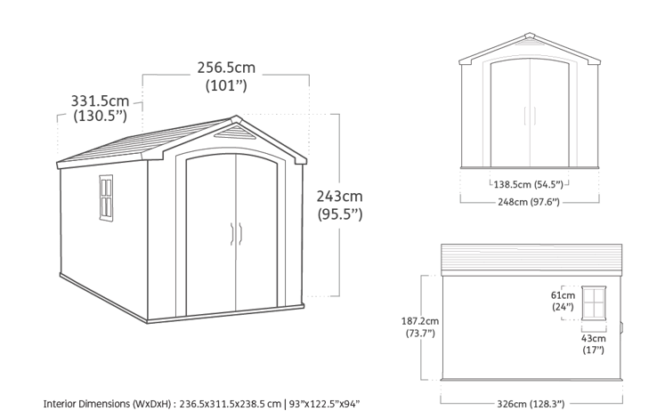 Shed 8x11ft – Brown